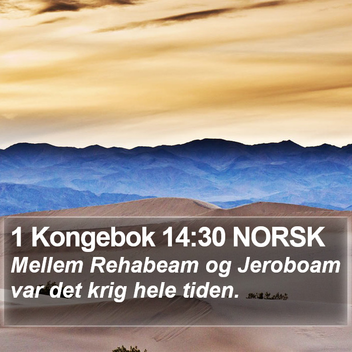 1 Kongebok 14:30 NORSK Bible Study