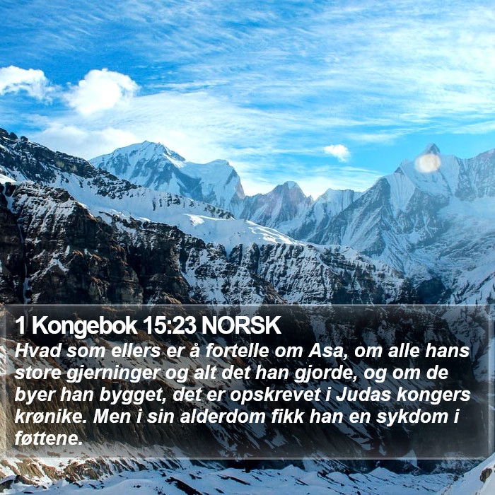 1 Kongebok 15:23 NORSK Bible Study