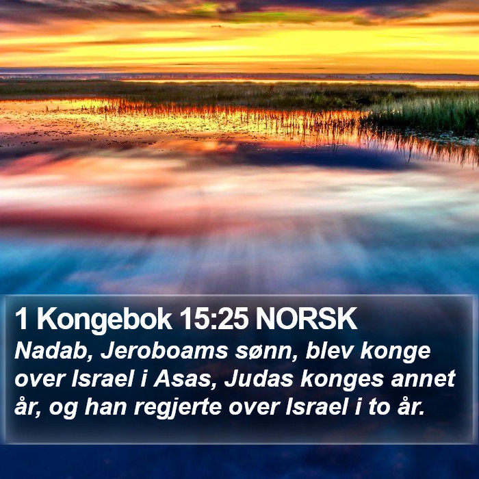 1 Kongebok 15:25 NORSK Bible Study