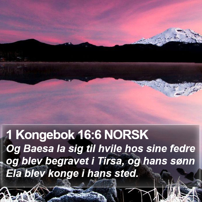 1 Kongebok 16:6 NORSK Bible Study