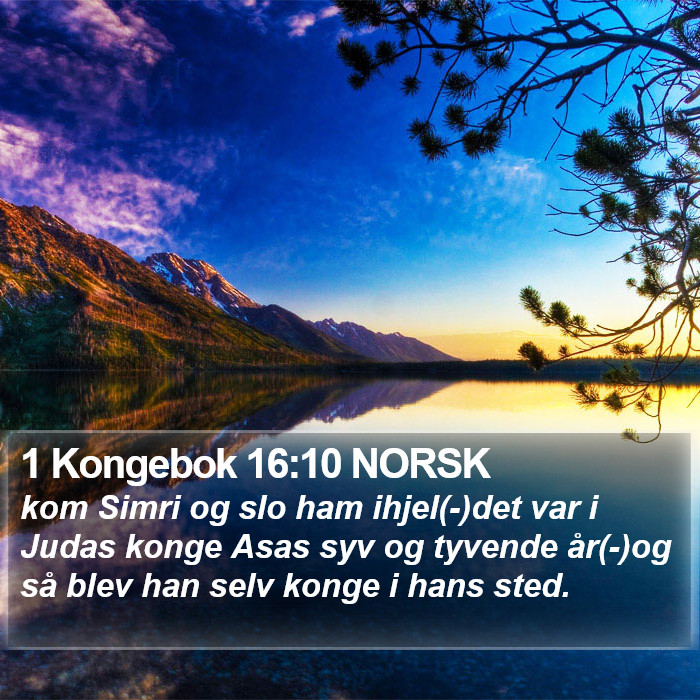 1 Kongebok 16:10 NORSK Bible Study