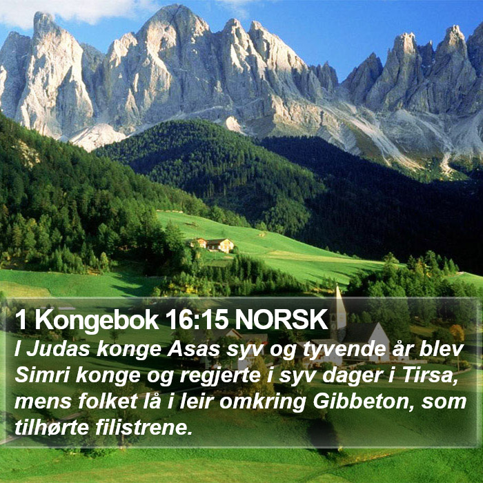 1 Kongebok 16:15 NORSK Bible Study