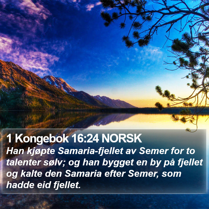 1 Kongebok 16:24 NORSK Bible Study