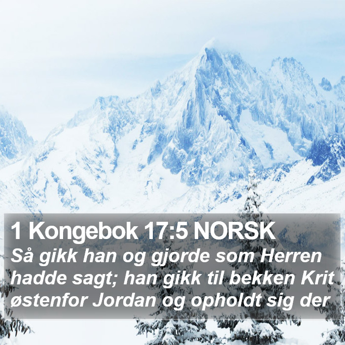 1 Kongebok 17:5 NORSK Bible Study