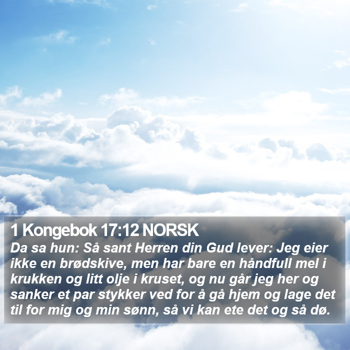 1 Kongebok 17:12 NORSK Bible Study