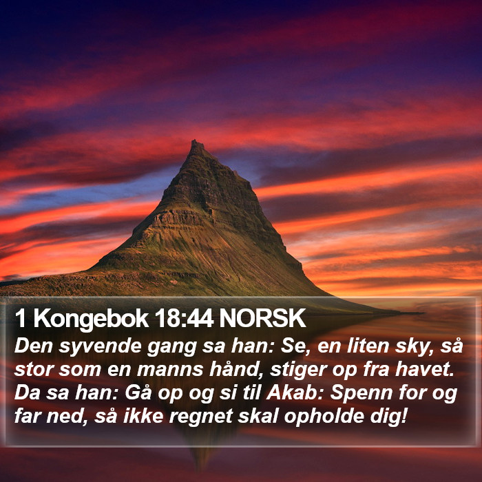 1 Kongebok 18:44 NORSK Bible Study