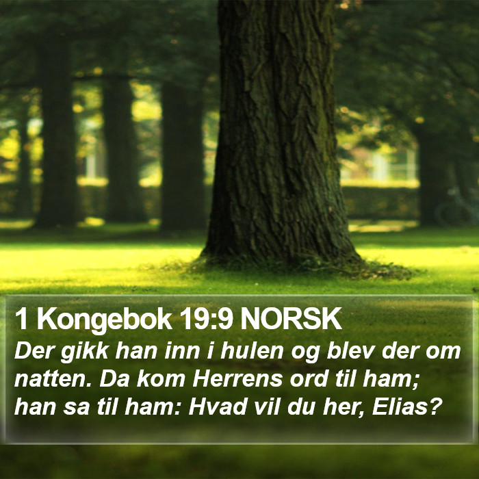 1 Kongebok 19:9 NORSK Bible Study