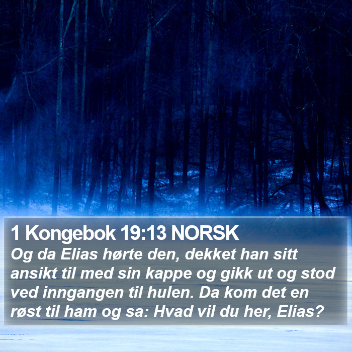 1 Kongebok 19:13 NORSK Bible Study