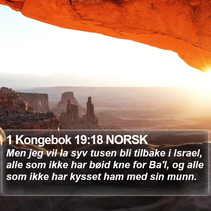 1 Kongebok 19:18 NORSK Bible Study