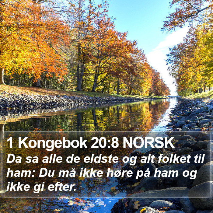 1 Kongebok 20:8 NORSK Bible Study