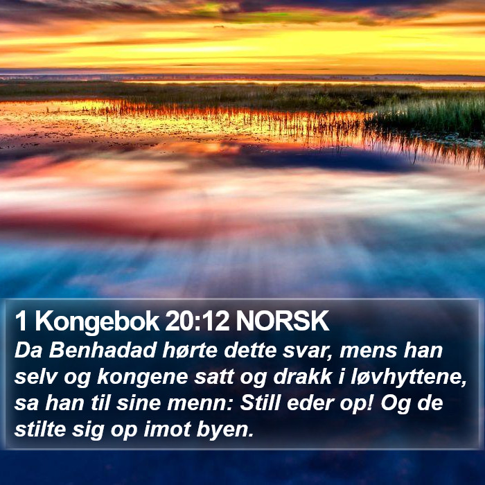 1 Kongebok 20:12 NORSK Bible Study