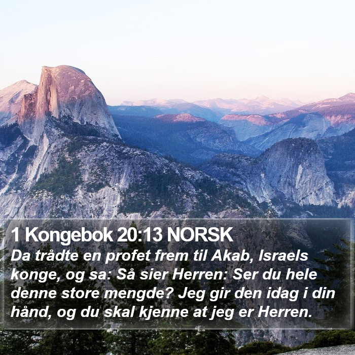 1 Kongebok 20:13 NORSK Bible Study