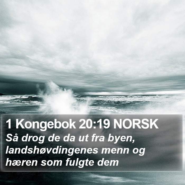 1 Kongebok 20:19 NORSK Bible Study