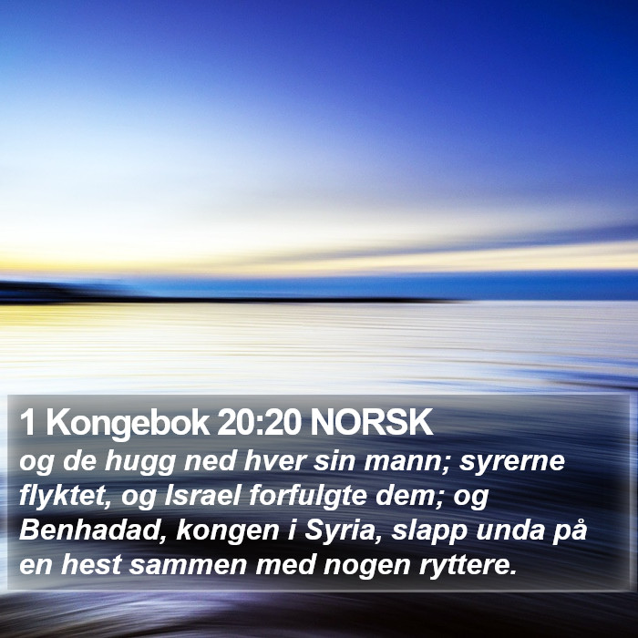 1 Kongebok 20:20 NORSK Bible Study