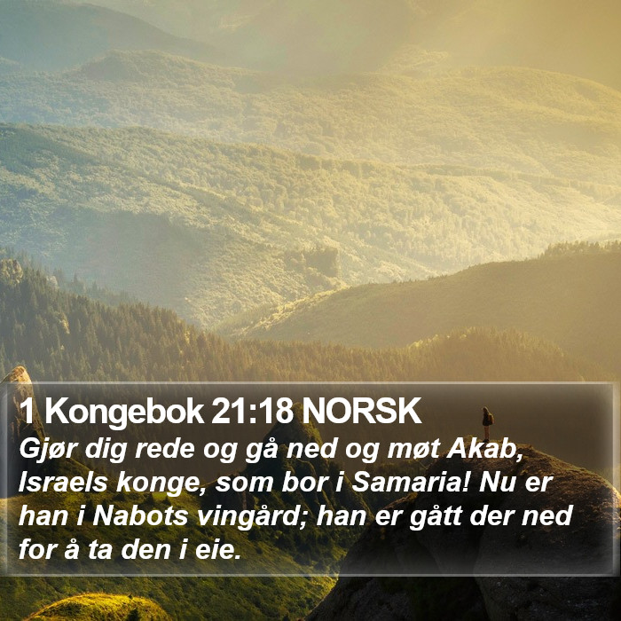 1 Kongebok 21:18 NORSK Bible Study