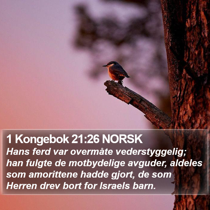 1 Kongebok 21:26 NORSK Bible Study