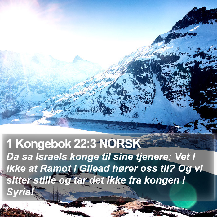 1 Kongebok 22:3 NORSK Bible Study