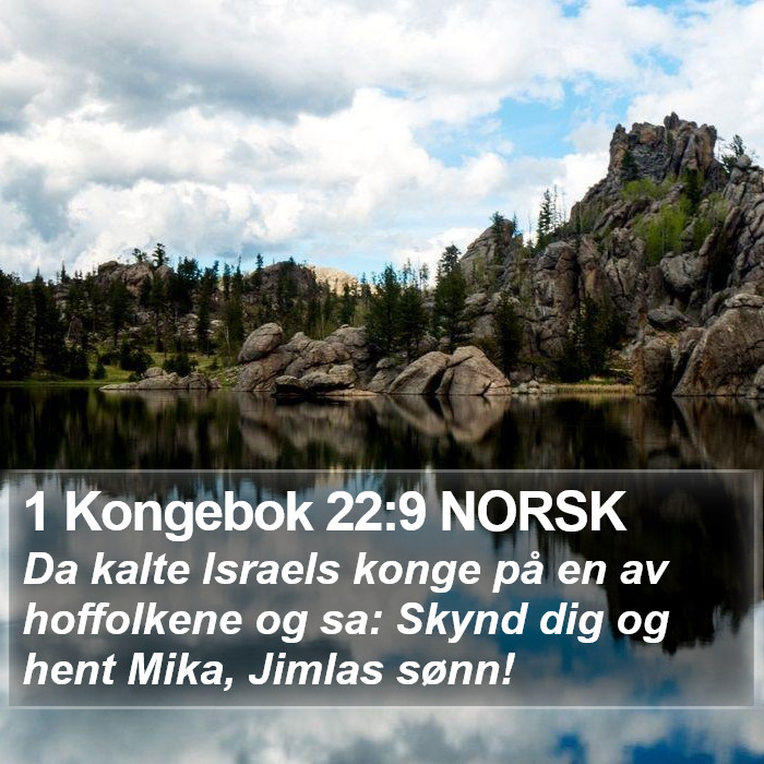 1 Kongebok 22:9 NORSK Bible Study