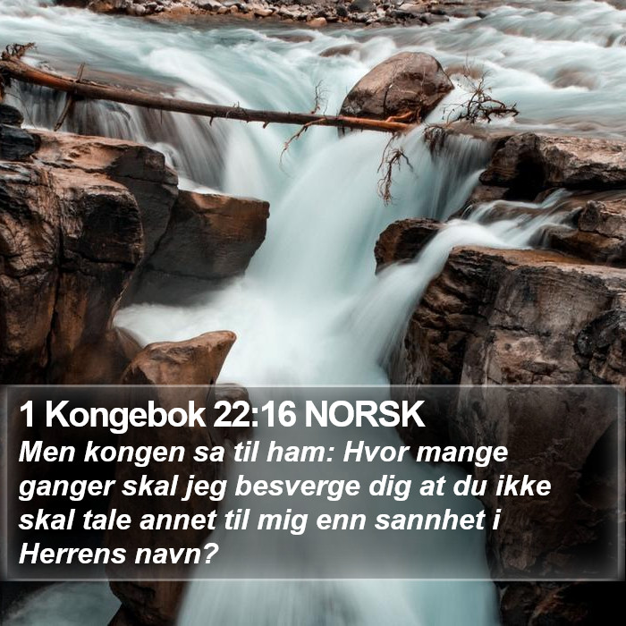 1 Kongebok 22:16 NORSK Bible Study