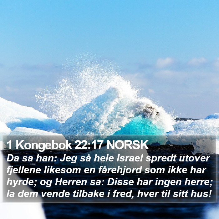 1 Kongebok 22:17 NORSK Bible Study