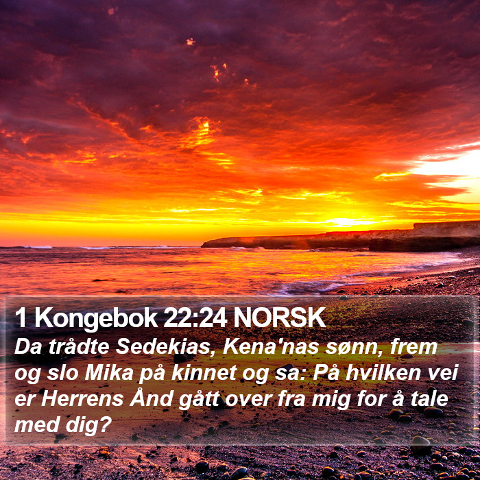 1 Kongebok 22:24 NORSK Bible Study