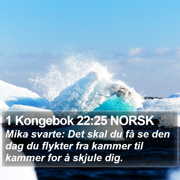 1 Kongebok 22:25 NORSK Bible Study