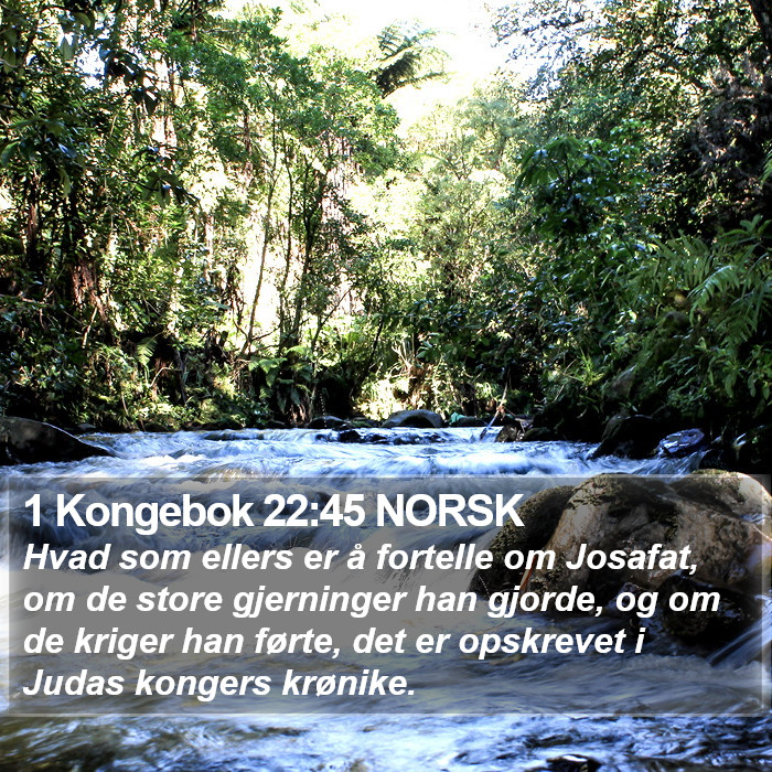 1 Kongebok 22:45 NORSK Bible Study