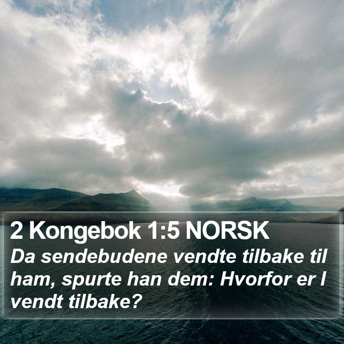 2 Kongebok 1:5 NORSK Bible Study