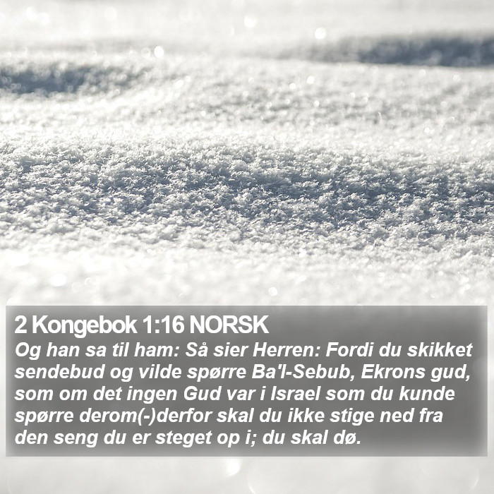 2 Kongebok 1:16 NORSK Bible Study