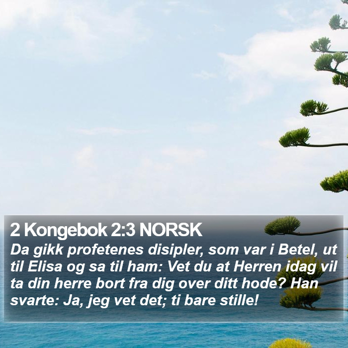 2 Kongebok 2:3 NORSK Bible Study