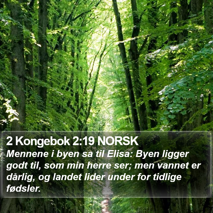 2 Kongebok 2:19 NORSK Bible Study