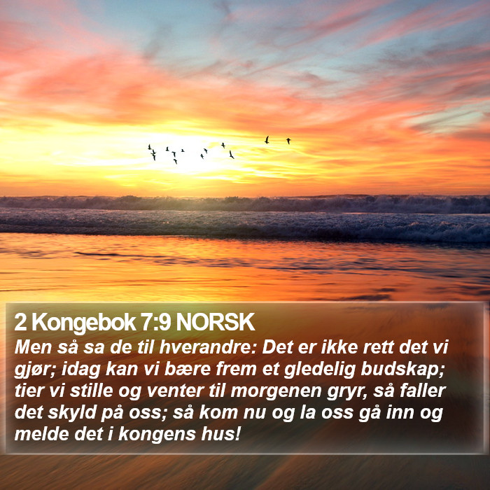 2 Kongebok 7:9 NORSK Bible Study