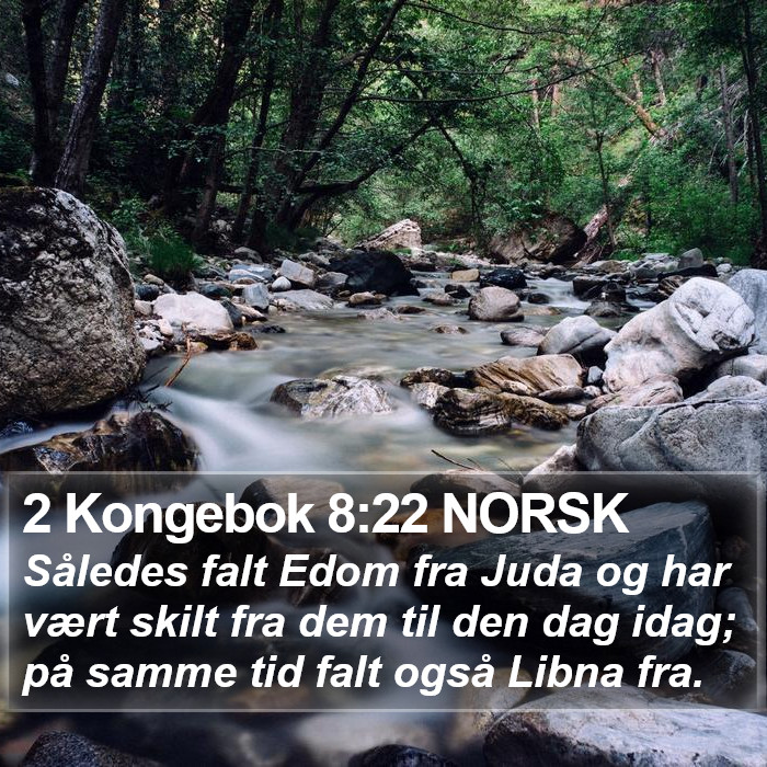 2 Kongebok 8:22 NORSK Bible Study