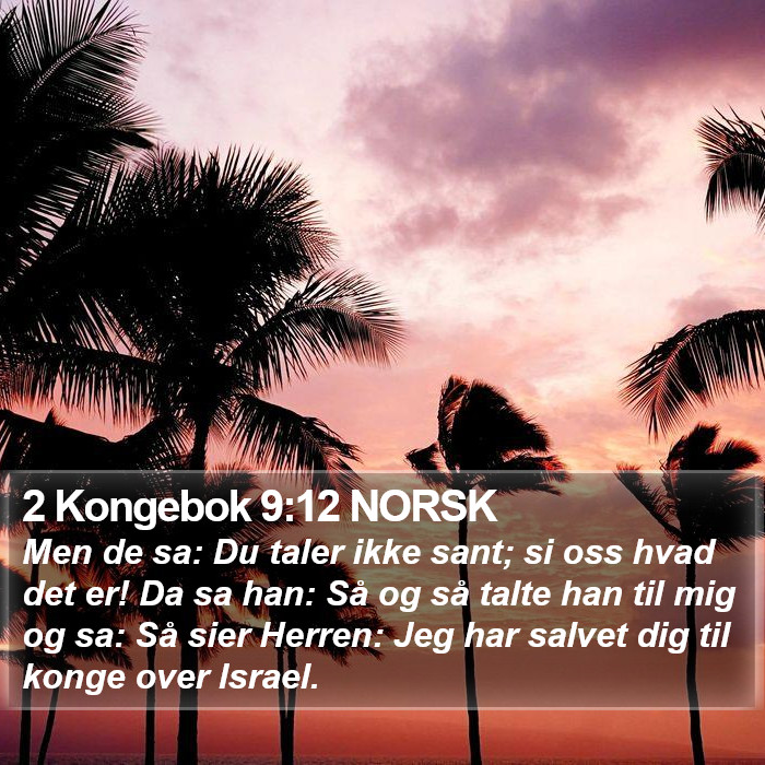 2 Kongebok 9:12 NORSK Bible Study