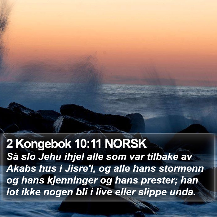 2 Kongebok 10:11 NORSK Bible Study