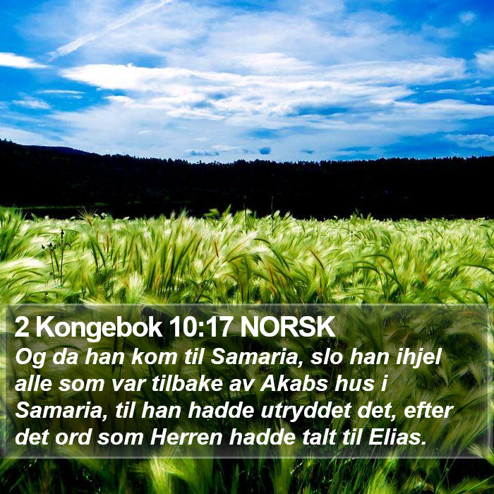 2 Kongebok 10:17 NORSK Bible Study