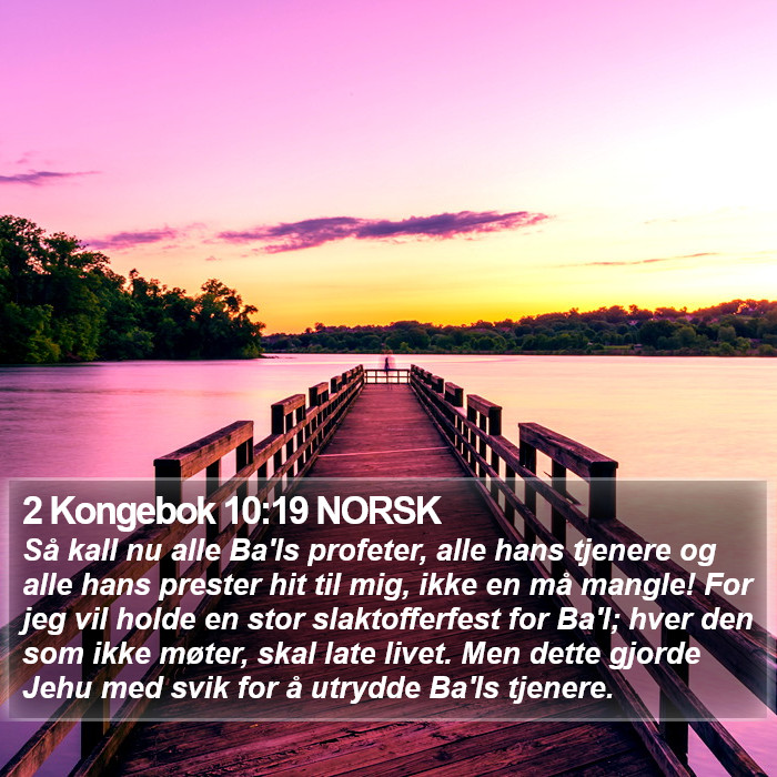 2 Kongebok 10:19 NORSK Bible Study