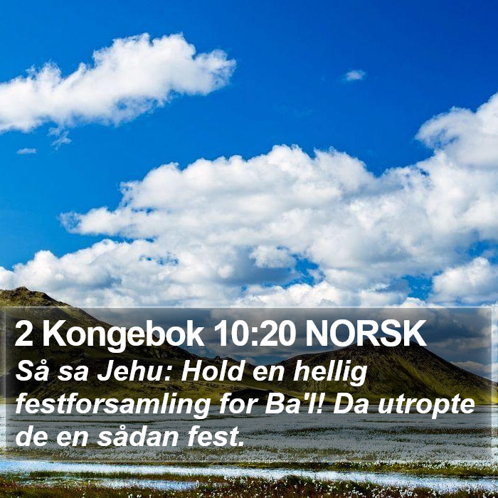 2 Kongebok 10:20 NORSK Bible Study