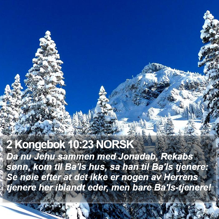 2 Kongebok 10:23 NORSK Bible Study