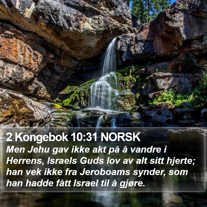 2 Kongebok 10:31 NORSK Bible Study