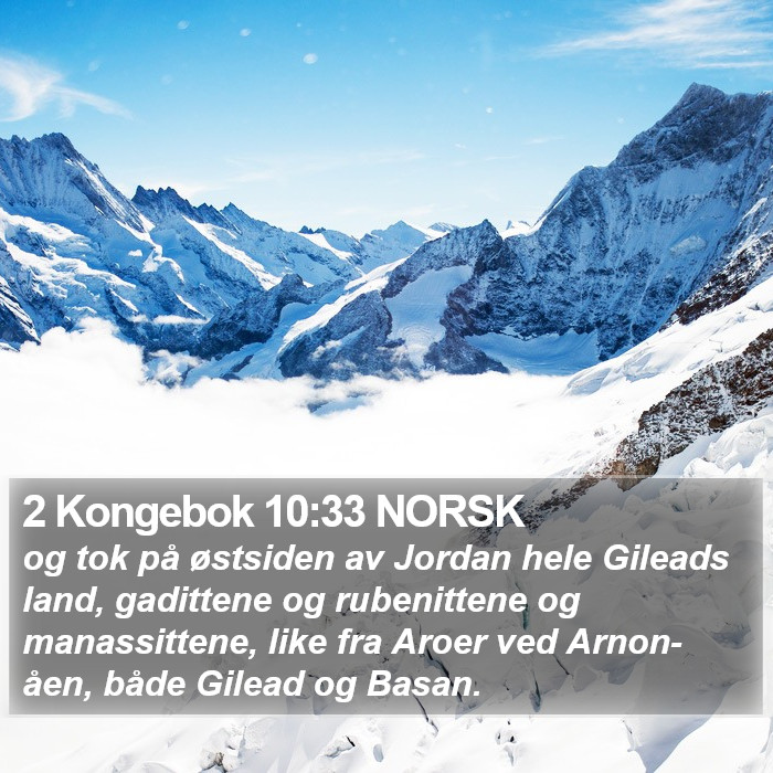 2 Kongebok 10:33 NORSK Bible Study