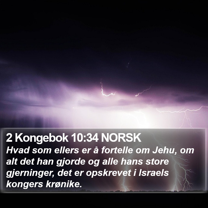 2 Kongebok 10:34 NORSK Bible Study