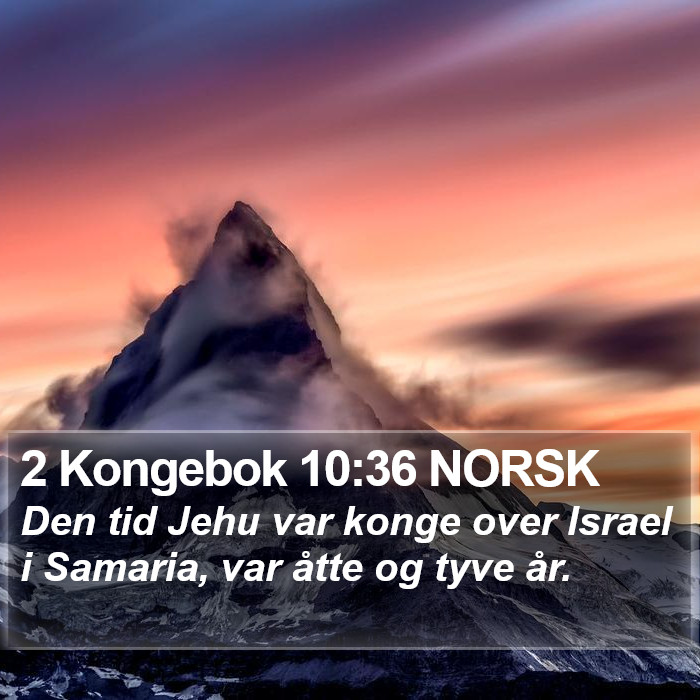 2 Kongebok 10:36 NORSK Bible Study