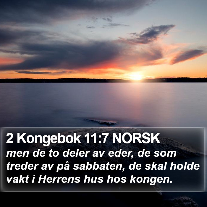 2 Kongebok 11:7 NORSK Bible Study