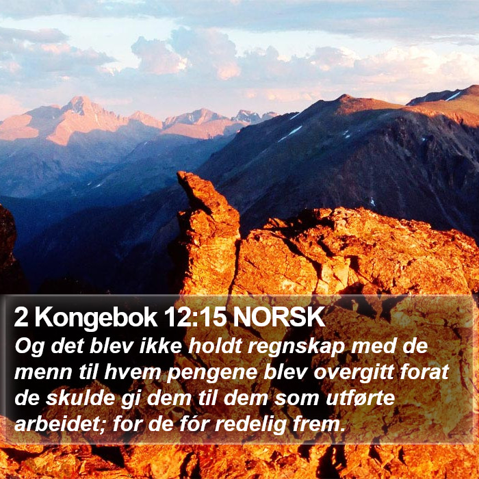 2 Kongebok 12:15 NORSK Bible Study