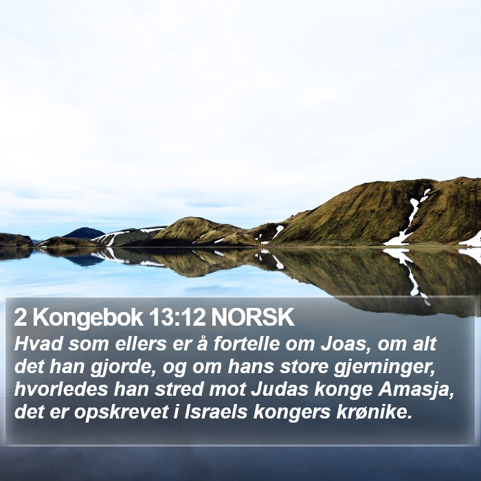 2 Kongebok 13:12 NORSK Bible Study