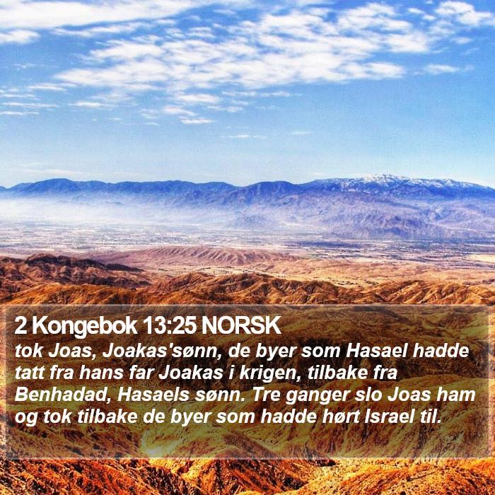 2 Kongebok 13:25 NORSK Bible Study