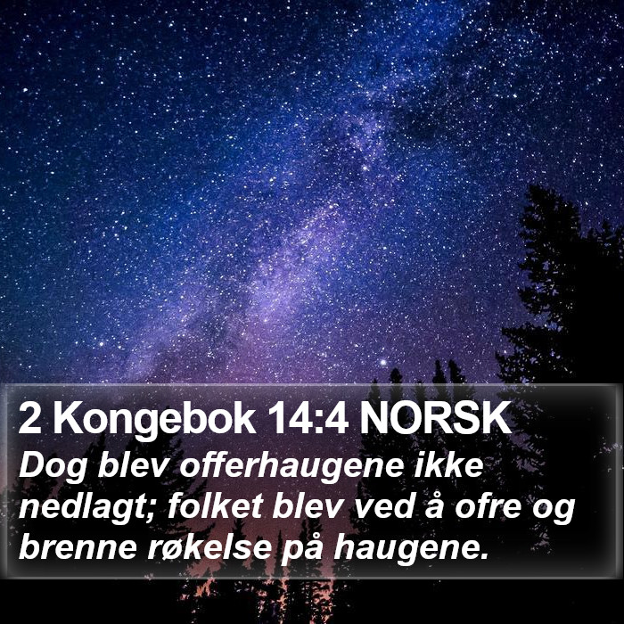 2 Kongebok 14:4 NORSK Bible Study