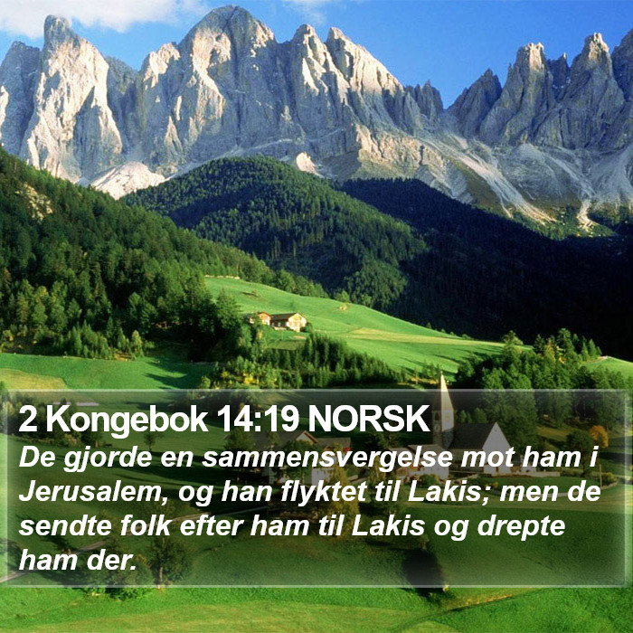 2 Kongebok 14:19 NORSK Bible Study