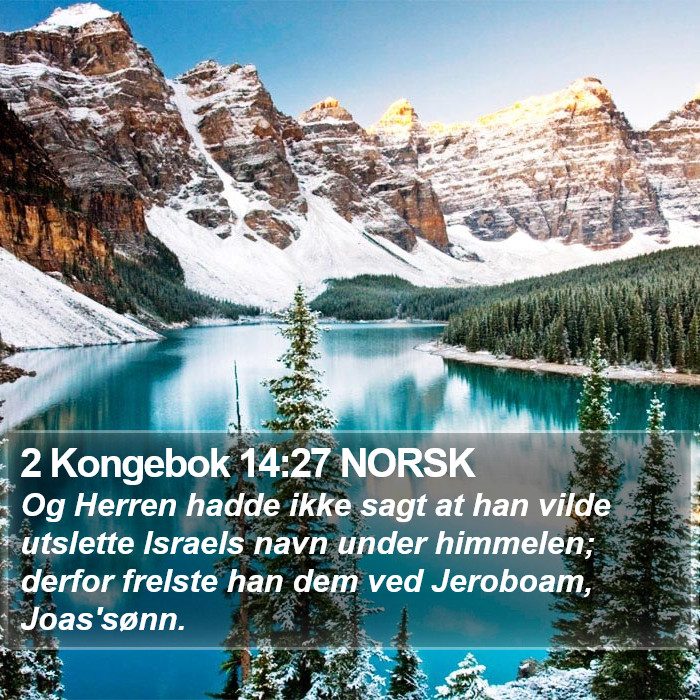 2 Kongebok 14:27 NORSK Bible Study